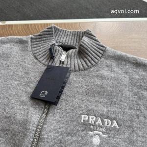 PRADAニット長袖ジャケットセーターコート