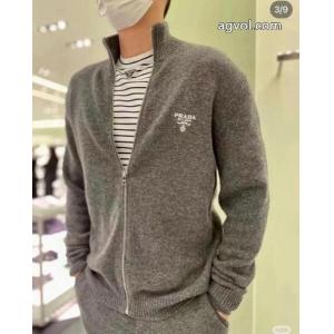 PRADAニット長袖ジャケットセーターコート
