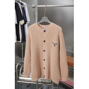 PRADA25ss春夏新作大人気刺繍ニットカーディガンコート