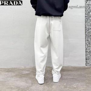Prada秋冬新作メンズ秋冬新作ゆるウエスト高級感ニットゆったりカジュアルパンツ