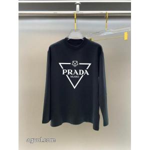 ブランド 通販 激安本日限定安い 大人で素敵 今だけセール長袖TシャツPRADA