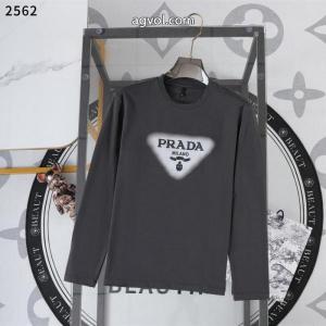 ブランド スーパー コピー 優良店長袖TシャツPRADAHOT新作登場 秋冬季新作 入手困難