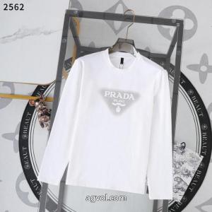 ブランド スーパー コピー 優良店長袖TシャツPRADAHOT新作登場 秋冬季新作 入手困難