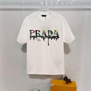 PRADA高級感溢れるデザイン 相性抜群 魅力ファッションコピー 品 ブランド半袖Tシャツ