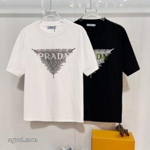 最前線2026 大人気 完売前に 最終セールPRADAブランド 品 激安 通販半袖Tシャツ