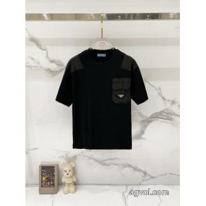 ブランド 偽物PRADA半袖Tシャツ肌触りの気持ちい〜  毎年定番 2026トレンド先取り
