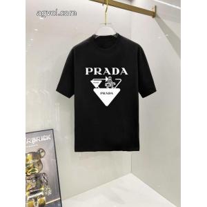半袖Tシャツスーパー コピー 販売存在感が高い 新季度 着痩せ効果PRADA