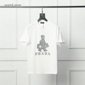 激安 通販 専門店PRADA激安新作 定番人気激安 新シーズン半袖Tシャツ