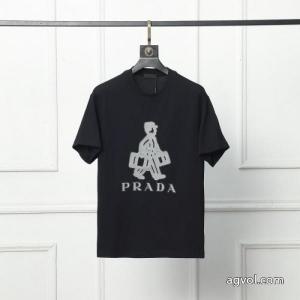 激安 通販 専門店PRADA激安新作 定番人気激安 新シーズン半袖Tシャツ
