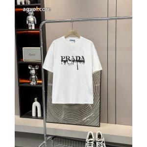 激安 通販 ブランドお買い得品  レア色入荷 在庫セール半袖TシャツPRADA