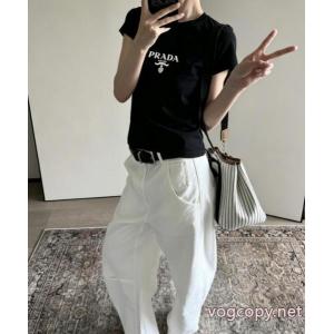 半袖TシャツPRADAブランド アクセサリー 激安雑誌登載商品 新品保証 在庫希少