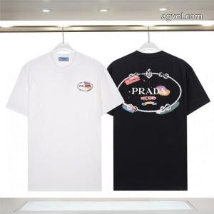 半袖TシャツPRADA海外よりお届け限定品 気分がアガる 品質保証定番コピー 商品 通販