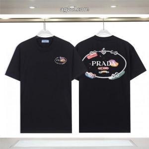 半袖TシャツPRADA海外よりお届け限定品 気分がアガる 品質保証定番コピー 商品 通販