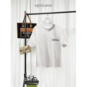 ブランド コピー s 級半袖TシャツPRADA高級感溢る 暖かな着心地 素敵デザイン未入荷ブランド