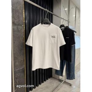限定特価 2026新作限定 大人かっこいいPRADA半袖Tシャツコピー ブランド 優良