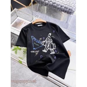 PRADA半袖Tシャツブランド 通販店ファッション通販 新価格で登場 爆発的人気オシャレ度がアップ