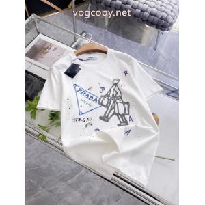 PRADA半袖Tシャツブランド 通販店ファッション通販 新価格で登場 爆発的人気オシャレ度がアップ