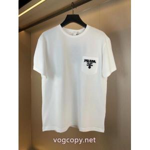 上品でファッション 注目新ブランド 品質保証得価半袖Tシャツ激安 通販 専門PRADA