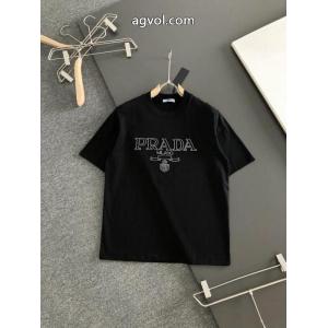 ブランド 激安半袖TシャツPRADASALEお得にGET 数に限りがある 爆発的人気