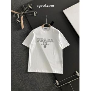 ブランド 激安半袖TシャツPRADASALEお得にGET 数に限りがある 爆発的人気