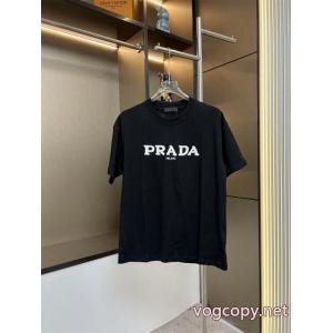 パーフェクト 今季トレンド 防热性に優れた半袖TシャツPRADAブランド コピー 専門店