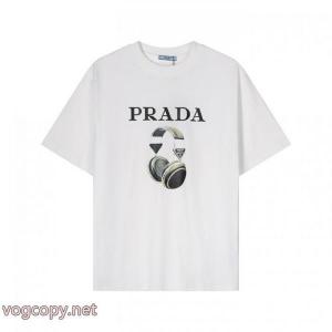 関税なしすぐ届く 大胆なチェックの人気トレンド 2026入荷度が高いブランド 通販 激安PRADA半袖Tシャツ