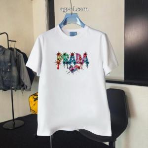 最先端ファション 品質保証 話題沸騰中PRADA半袖Tシャツブランド 通販店