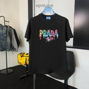 最先端ファション 品質保証 話題沸騰中PRADA半袖Tシャツブランド 通販店