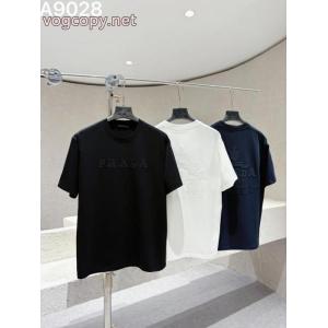 PRADAプラダ2026 ss新作刺繍工芸ロゴアルファベット半袖Tシャツ