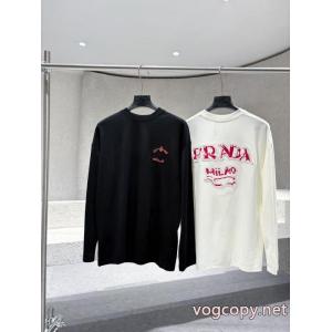 PRADA/プラダ2026秋冬新作丸首長袖Tシャツ