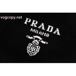 Prada/プラダネック三角専属ロゴデザインウール丸首セーター
