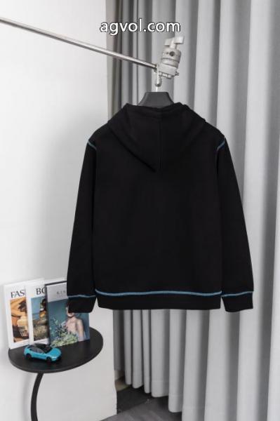 pradaプラダプラダアルファベット刺繍ロゴ入りキャップパーカー 5
