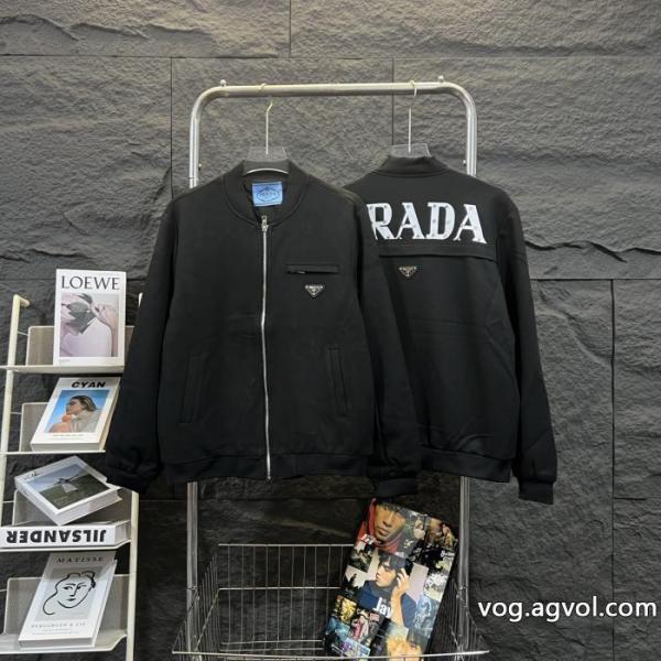 最高品質pradaプラダ・新作三角マークリベットファスナージャケット 0 