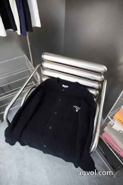 PRADA25ss春夏新作大人気刺繍ニットカーディガンコート 5 