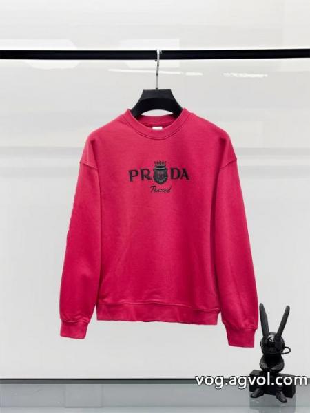 prada 2025 ss秋冬新作長袖丸首パーカー 0 