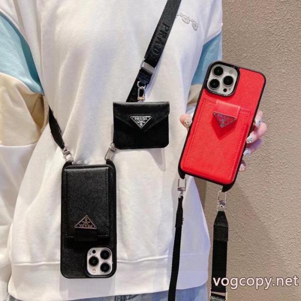 pradaIphoneケースカバーパスケース斜め掛け+セット 5 