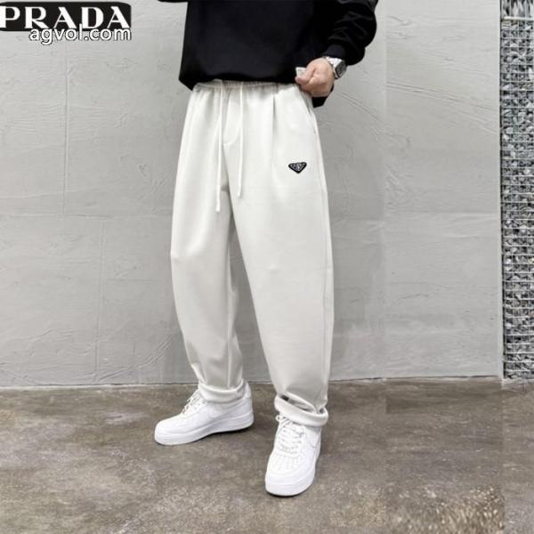 Prada秋冬新作メンズ秋冬新作ゆるウエスト高級感ニットゆったりカジュアルパンツ 6 