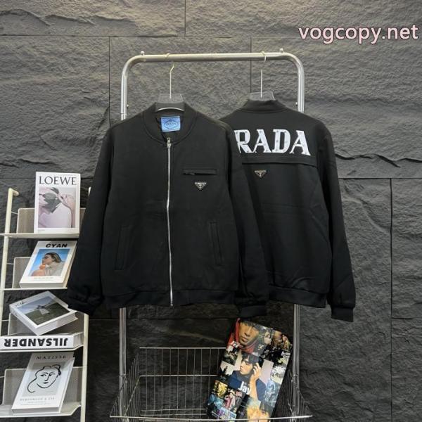 Prada新型三角標識リベットファスナーコート男女同型 2