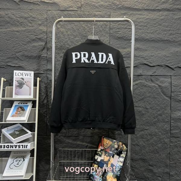 Prada新型三角標識リベットファスナーコート男女同型 3