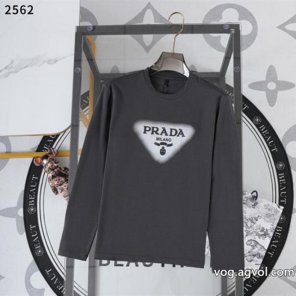 ブランド スーパー コピー 優良店長袖TシャツPRADAHOT新作登場 秋冬季新作 入手困難 0 