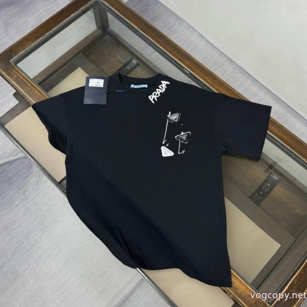 大幅値下げ 新作入荷格安 人気確定 コピー ブランド 通販 安心半袖TシャツPRADA 0 