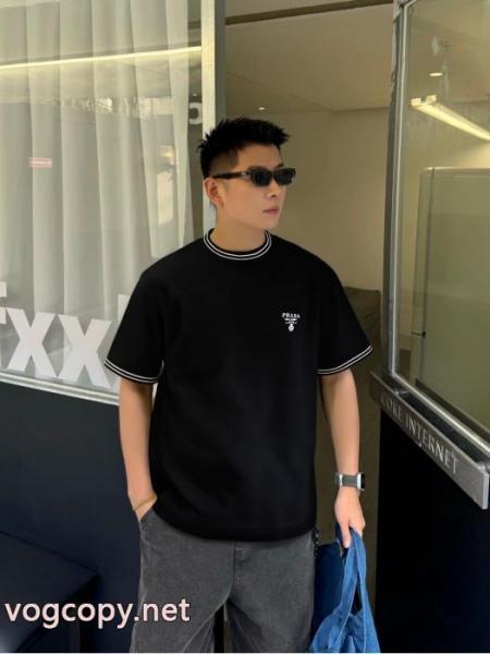 偽 ブランド 販売PRADA2026流行り 定番 ファッション 大好評シリーズ半袖Tシャツ 5