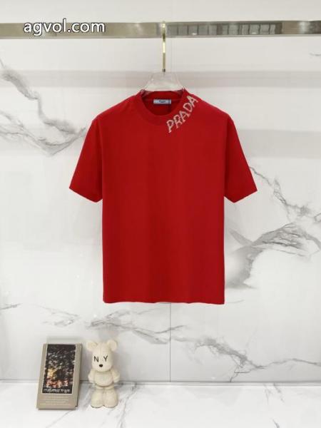 プラダ半袖Tシャツ激安 通販 専門店抜群な通気性 話題のブランド 今年人気定番 5