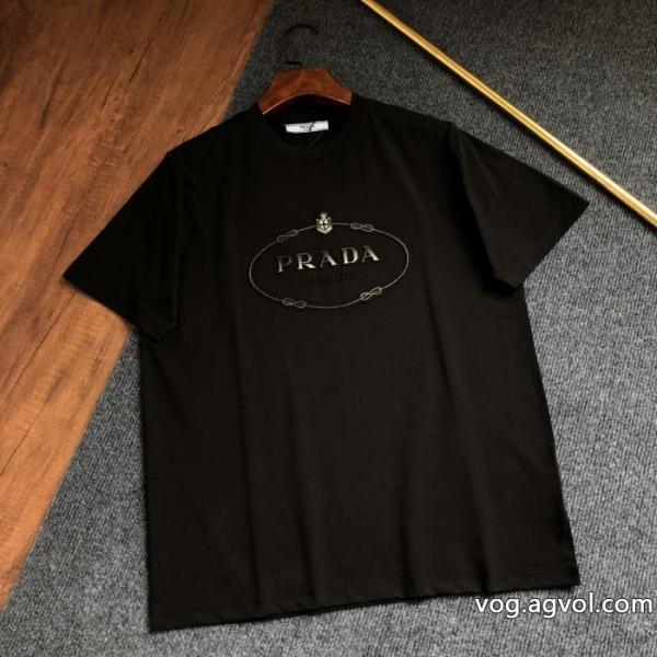 ブランド 通販店半袖Tシャツ高感度アイテム ストリートで人気の高い リッチな印象にPRADA 0 