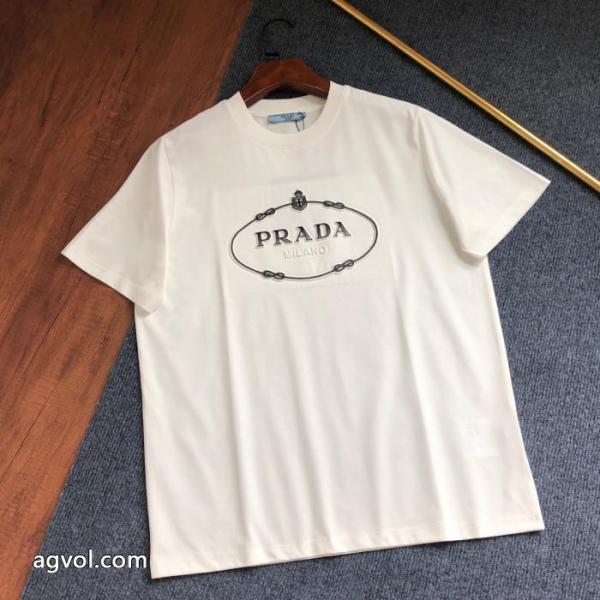 ブランド 通販店半袖Tシャツ高感度アイテム ストリートで人気の高い リッチな印象にPRADA 5 