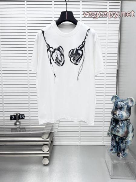 ブランド スーパー コピー半袖Tシャツ最新の2026アイテム 260%本物保証 今流行PRADA 2
