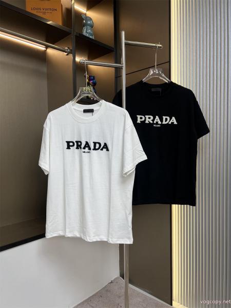 パーフェクト 今季トレンド 防热性に優れた半袖TシャツPRADAブランド コピー 専門店 0