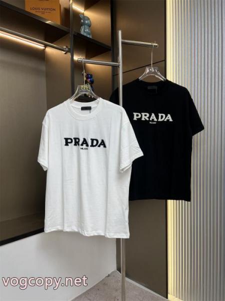 パーフェクト 今季トレンド 防热性に優れた半袖TシャツPRADAブランド コピー 専門店 2