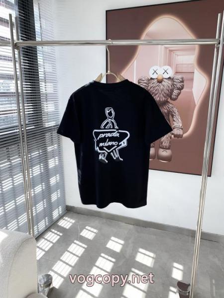 PRADA爆発的な人気 着心地良く 新作入荷品質保証ブランド コピー 販売 半袖Tシャツ 5