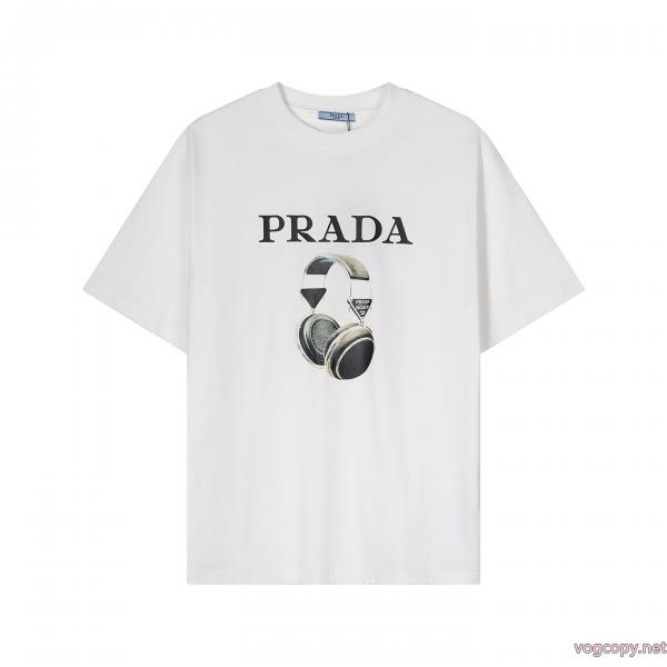関税なしすぐ届く 大胆なチェックの人気トレンド 2026入荷度が高いブランド 通販 激安PRADA半袖Tシャツ 0